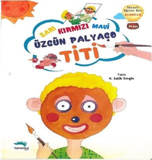 Sarı kırmızı mavi özgün palyaço titi